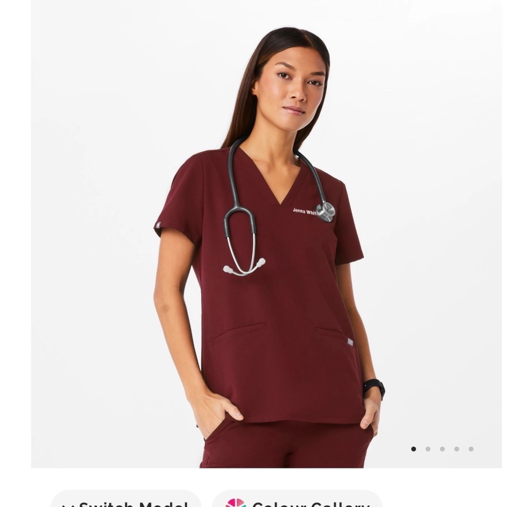 FIGS Casma Three Pocket Scrub‎ Top Small nurse hospital Workwear